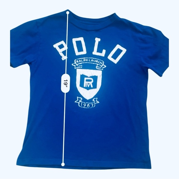 Polo by Ralph Lauren Royal Blue Tee Unisex S(8) graphic design logo cotton - Picture 6 of 14